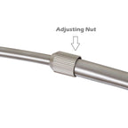 Lampe de sol à arche réglable en acier Q-Max 81 avec abat-jour extra large et socle en marbre