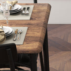 Ensemble de table à manger rectangulaire pour 4 personnes avec chaises rembourrées