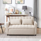 Canapé-lit convertible Roomfitters avec ports USB, poches latérales, porte-gobelets et support pivotant pour téléphone, idéal pour le salon.