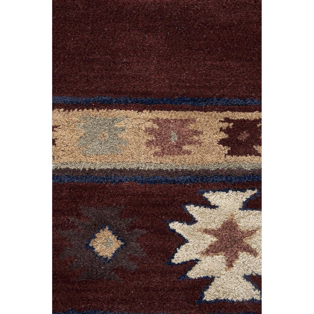 Tapis en laine à poils courts, style sud-ouest, de la marque Alora Decor, modèle Ryder