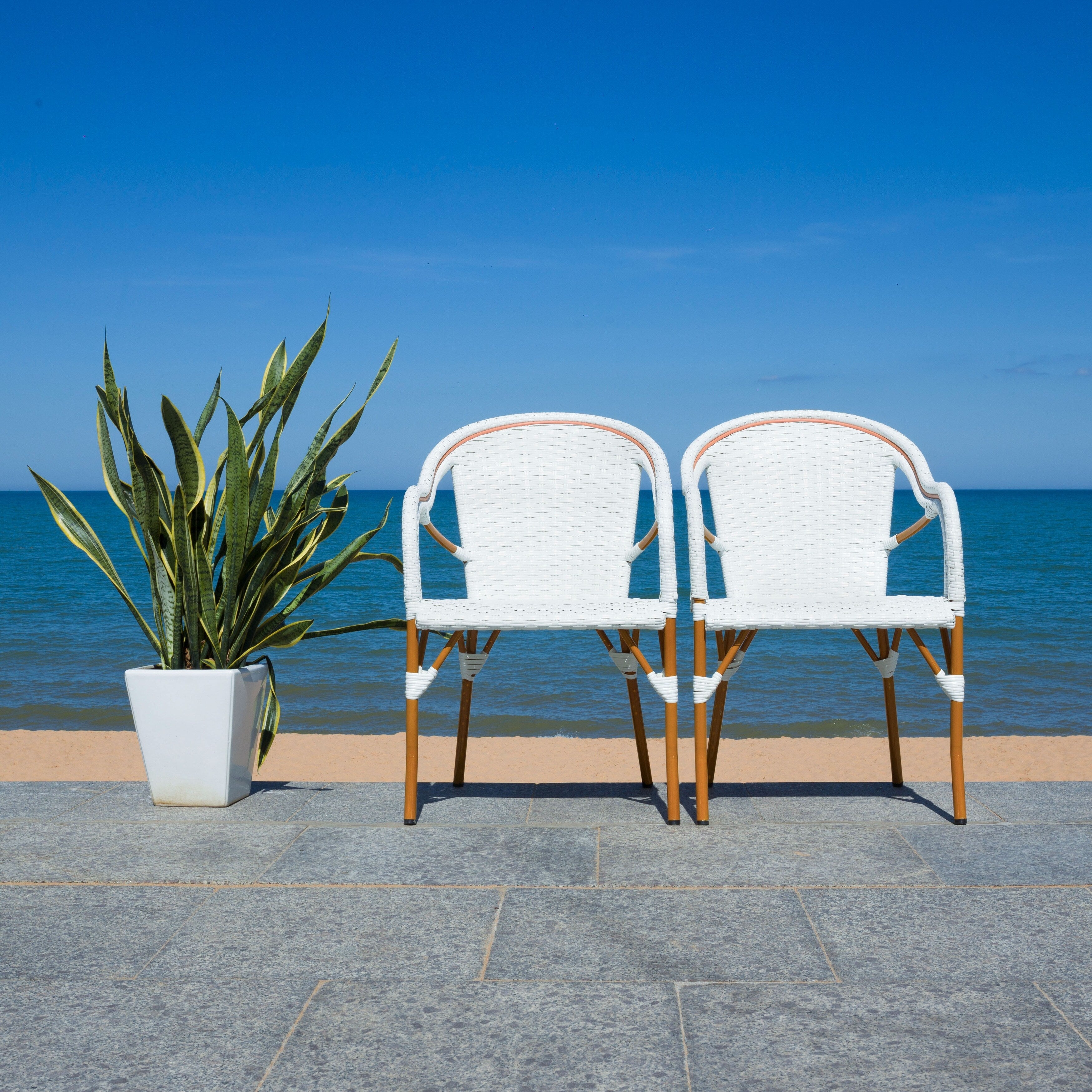 Fauteuil Doreth de SAFAVIEH (lot de 2) - 23 cm (L) x 36 cm (P) x 25 cm (H)