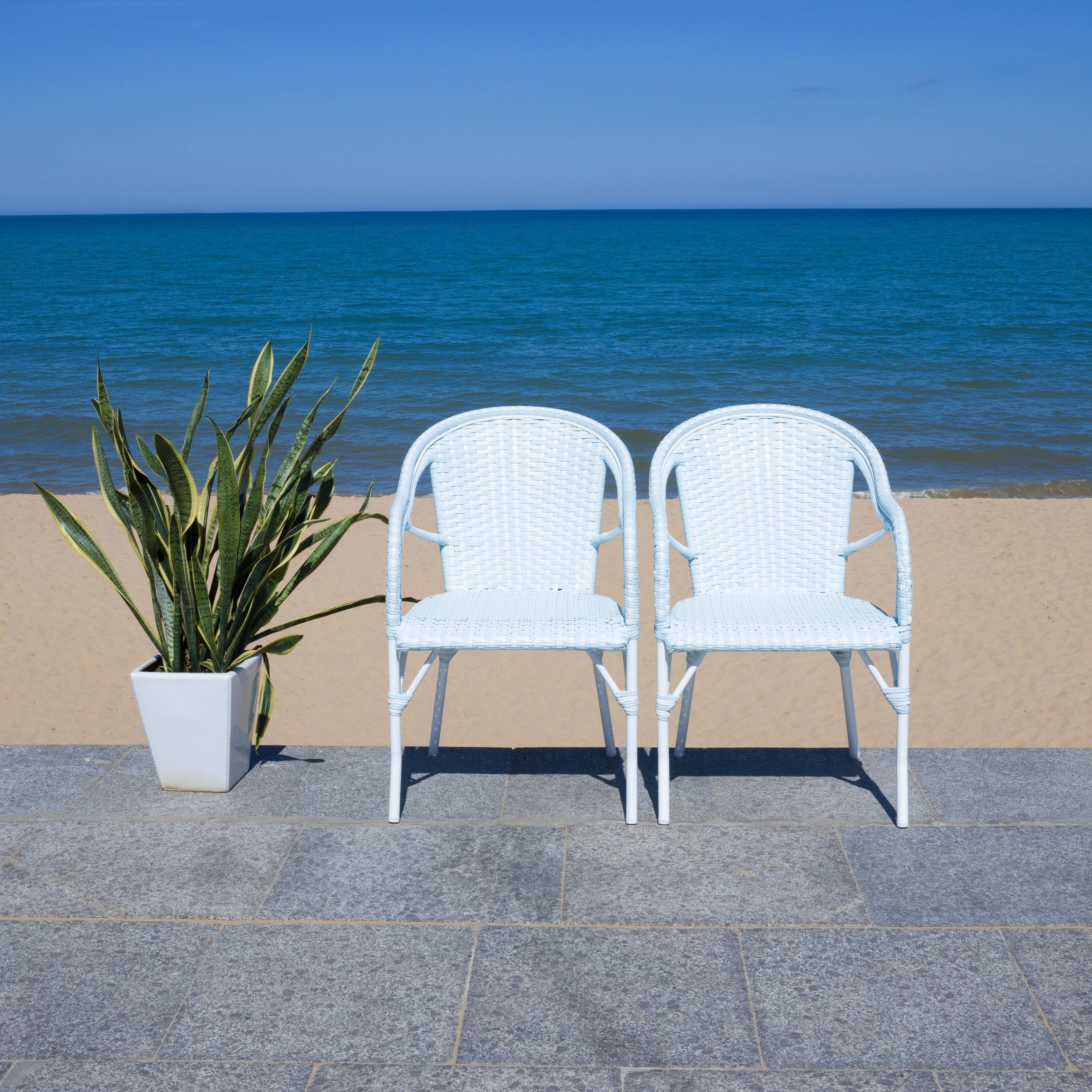 Fauteuil Doreth de SAFAVIEH (lot de 2) - 23 cm (L) x 36 cm (P) x 25 cm (H)