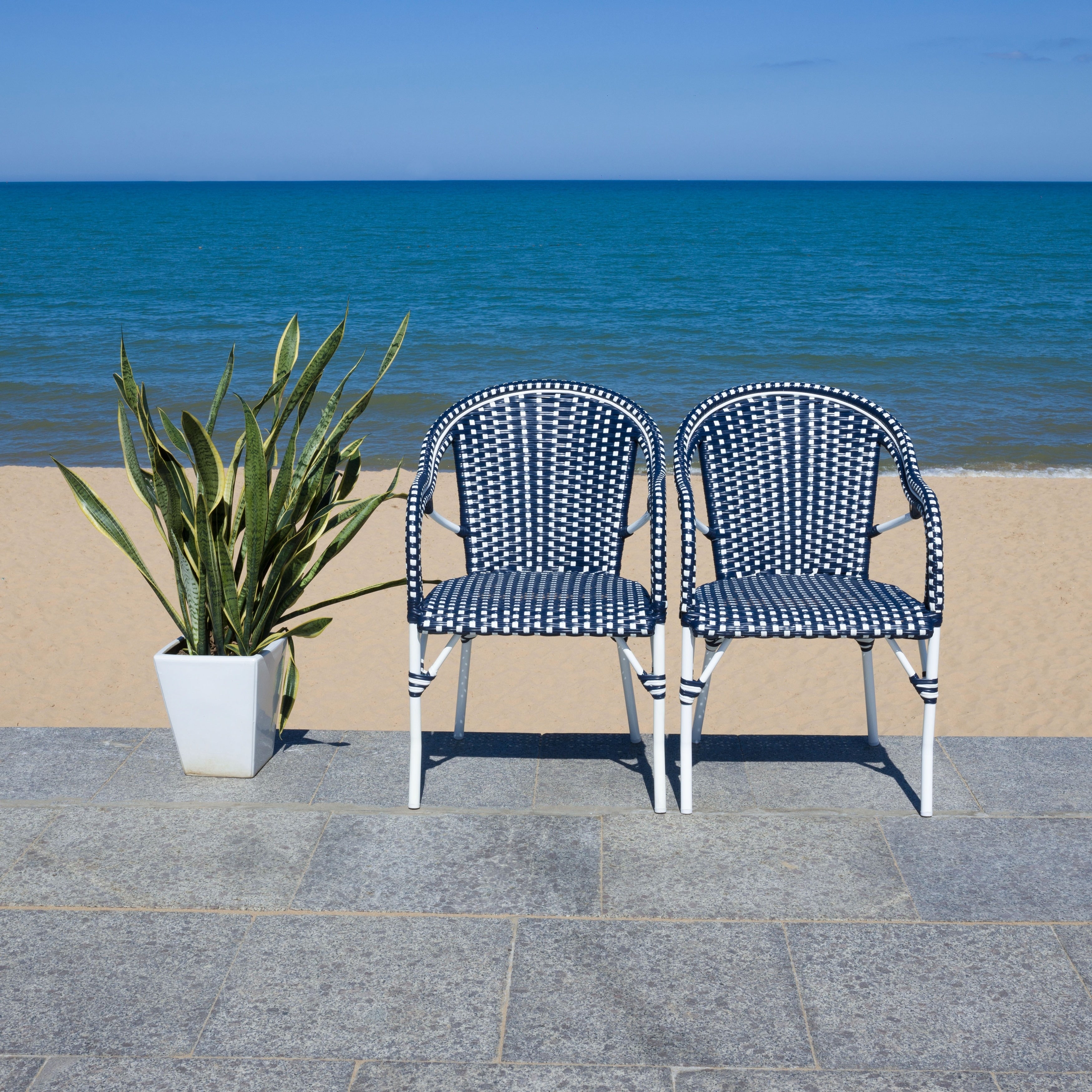 Fauteuil Doreth de SAFAVIEH (lot de 2) - 23 cm (L) x 36 cm (P) x 25 cm (H)