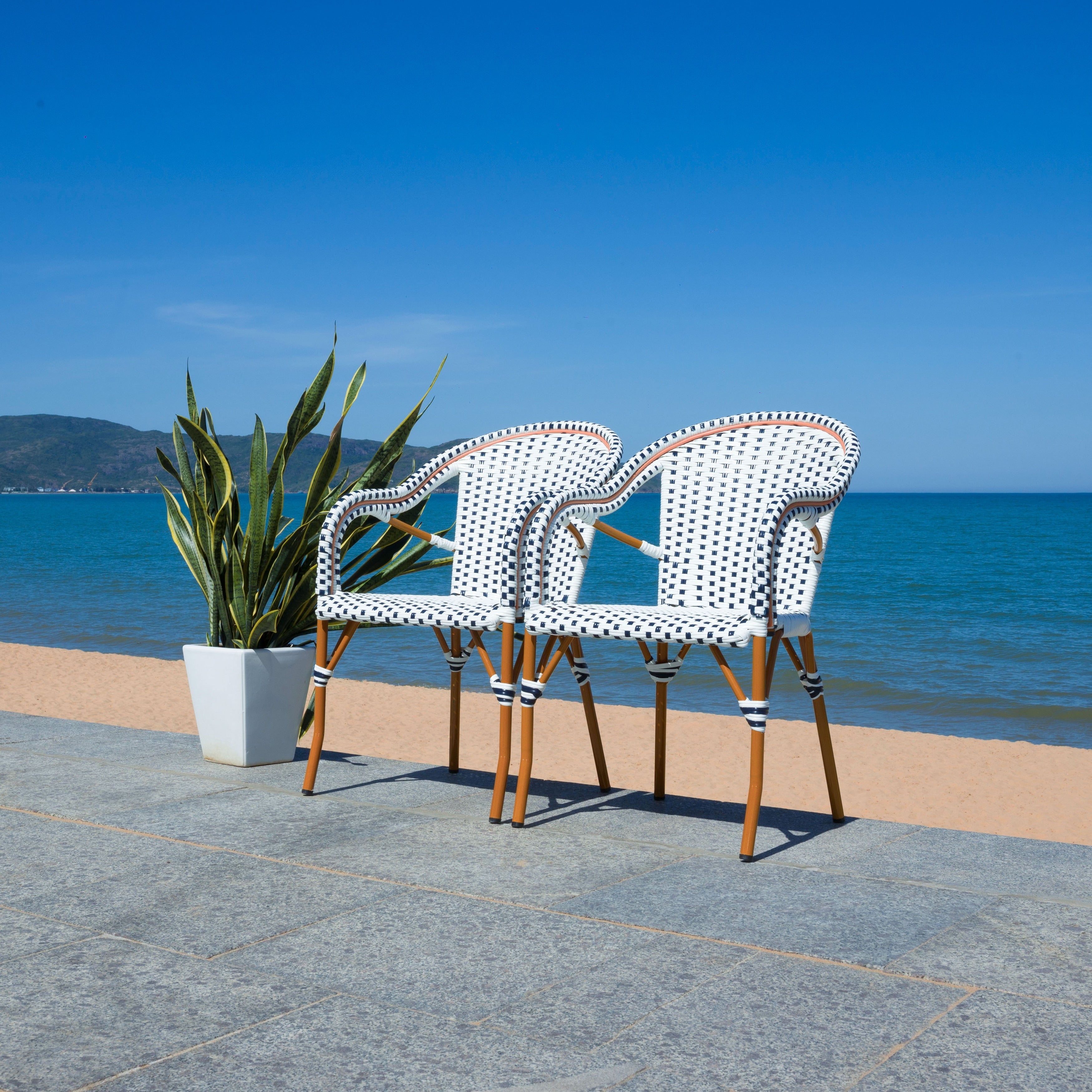 Fauteuil Doreth de SAFAVIEH (lot de 2) - 23 cm (L) x 36 cm (P) x 25 cm (H)