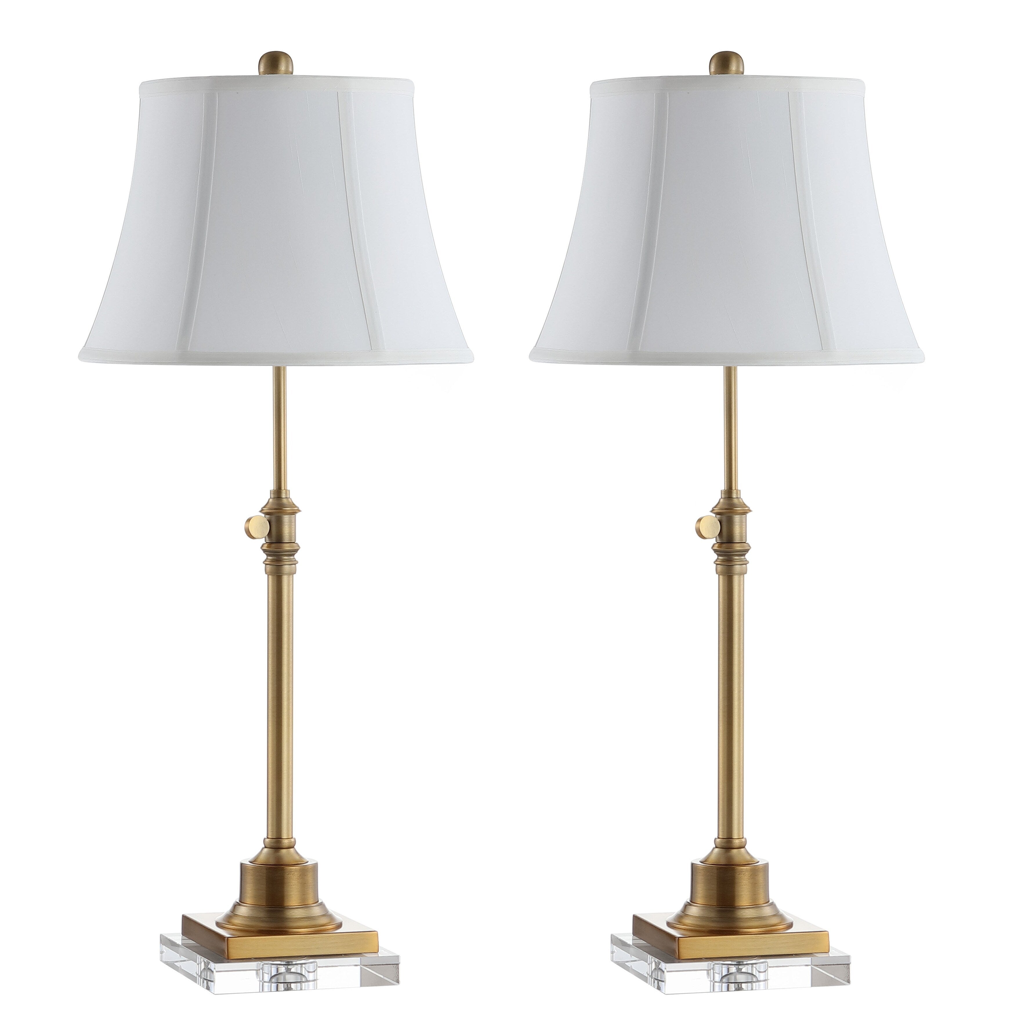 SAFAVIEH Lighting Amande, ensemble de 2 lampes de table à hauteur réglable de 27 à 31 pouces - 13L x 13P x 31H (cm)