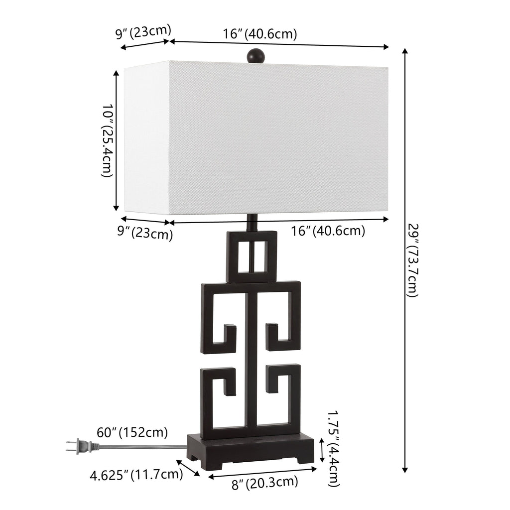 SAFAVIEH Lighting Chantelle, lampe de table antique dorée de 74 cm (lot de 2) - 16W x 9D x 74H