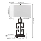 SAFAVIEH Lighting Chantelle, lampe de table antique dorée de 74 cm (lot de 2) - 16W x 9D x 74H