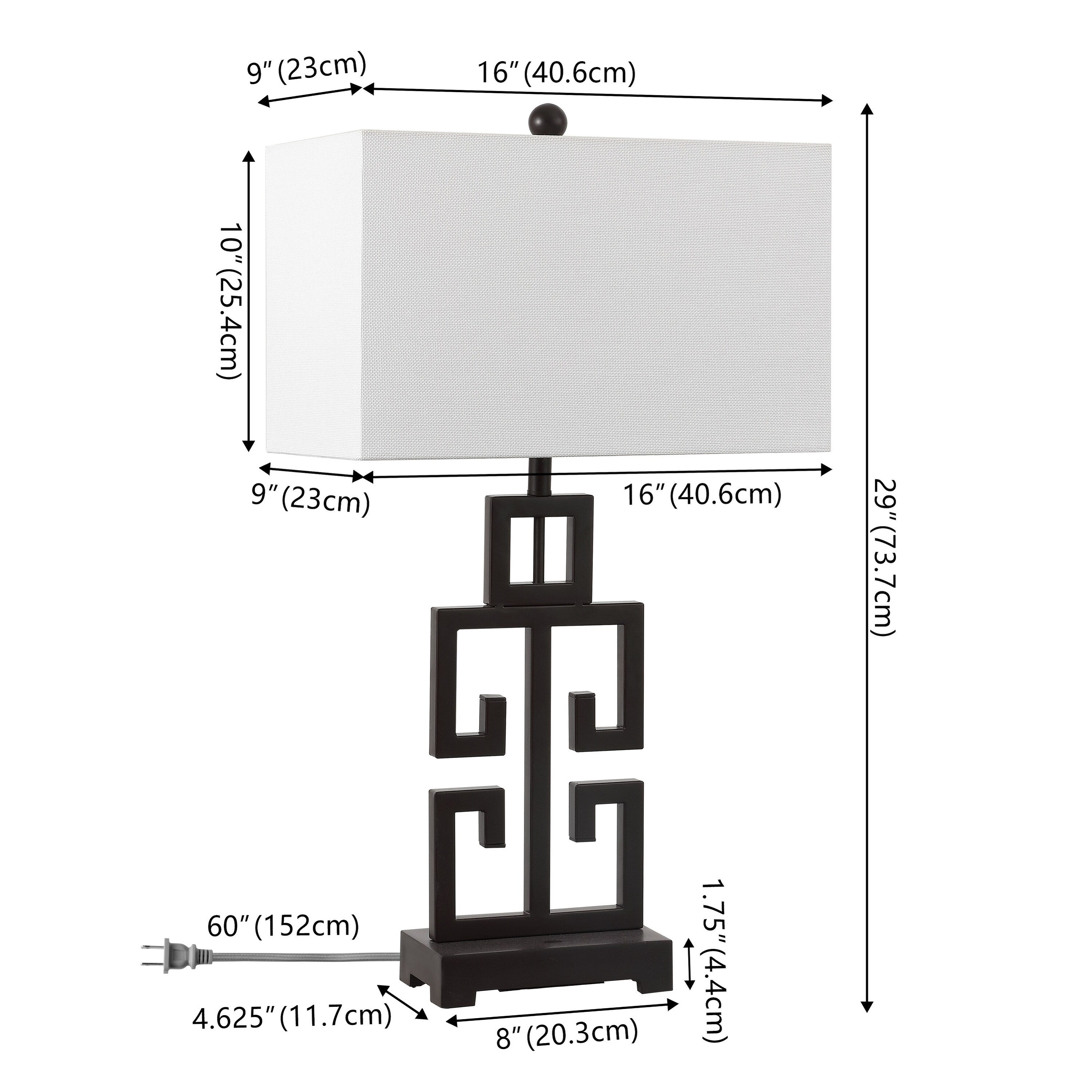 SAFAVIEH Lighting Chantelle, lampe de table antique dorée de 74 cm (lot de 2) - 16W x 9D x 74H
