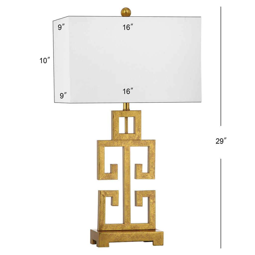 SAFAVIEH Lighting Chantelle, lampe de table antique dorée de 74 cm (lot de 2) - 16W x 9D x 74H