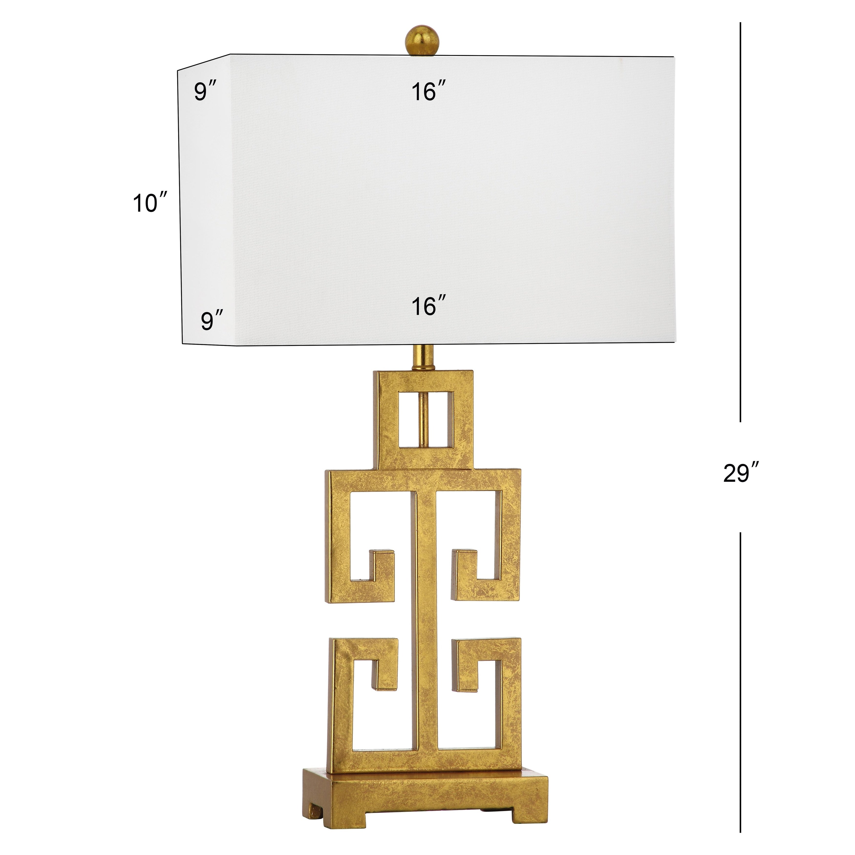 SAFAVIEH Lighting Chantelle, lampe de table antique dorée de 74 cm (lot de 2) - 16W x 9D x 74H