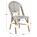 Chaises de salle à manger empilables SAFAVIEH Marolyn (lot de 2) - 45,7 cm (L) x 55,9 cm (P) x 88,9 cm (H)
