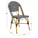Chaises de salle à manger empilables SAFAVIEH Marolyn (lot de 2) - 45,7 cm (L) x 55,9 cm (P) x 88,9 cm (H)