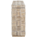 Table console en rotin SAFAVIEH Mindel - 51L x 14P x 32H (mesures en pouces)