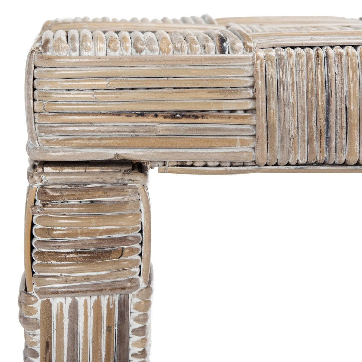 Table console en rotin SAFAVIEH Mindel - 51L x 14P x 32H (mesures en pouces)