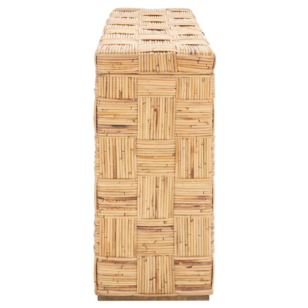 Table console en rotin SAFAVIEH Mindel - 51L x 14P x 32H (mesures en pouces)