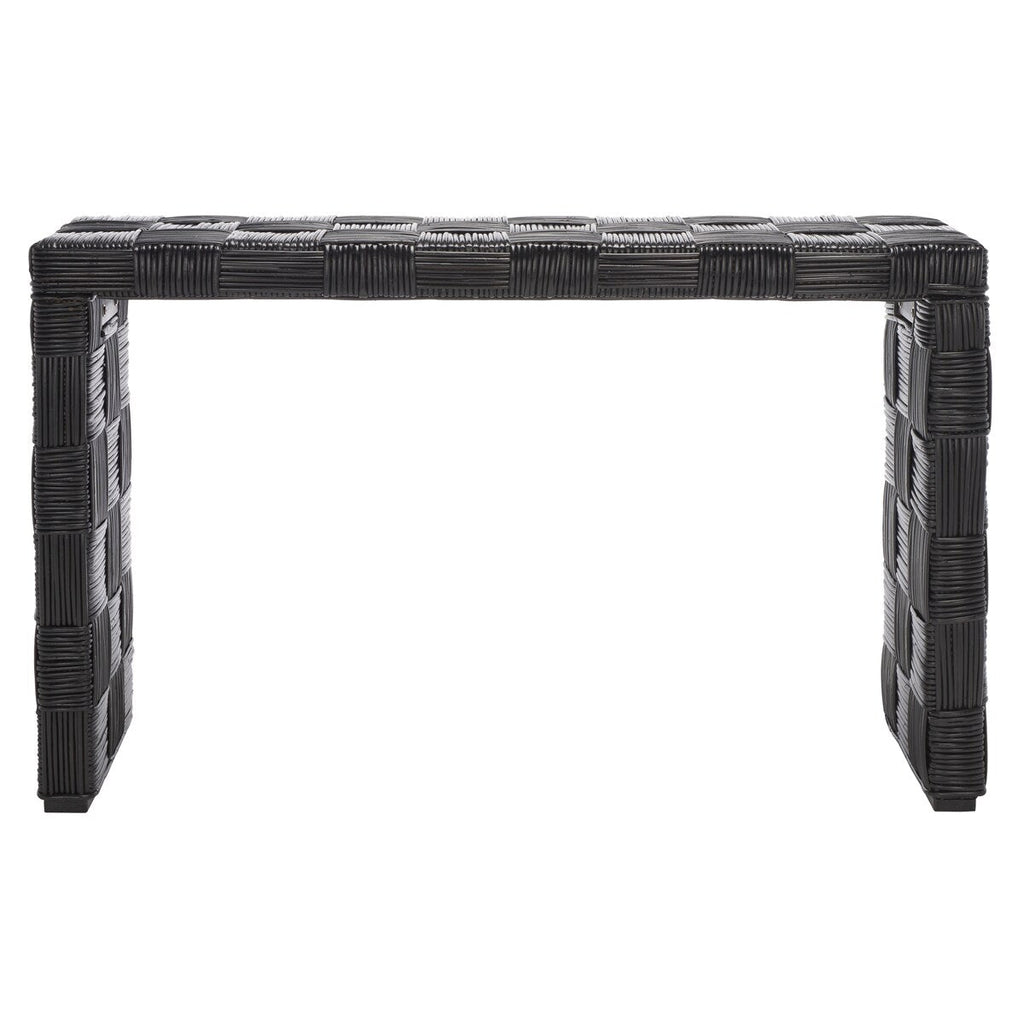 Table console en rotin SAFAVIEH Mindel - 51L x 14P x 32H (mesures en pouces)