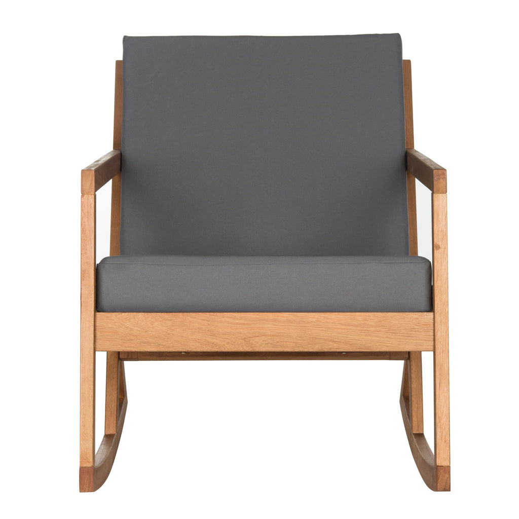 Chaise à bascule d'extérieur Makaila de SAFAVIEH avec coussin - 66L x 79P x 97H (cm)