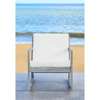 Chaise à bascule d'extérieur Makaila de SAFAVIEH avec coussin - 66L x 79P x 97H (cm)