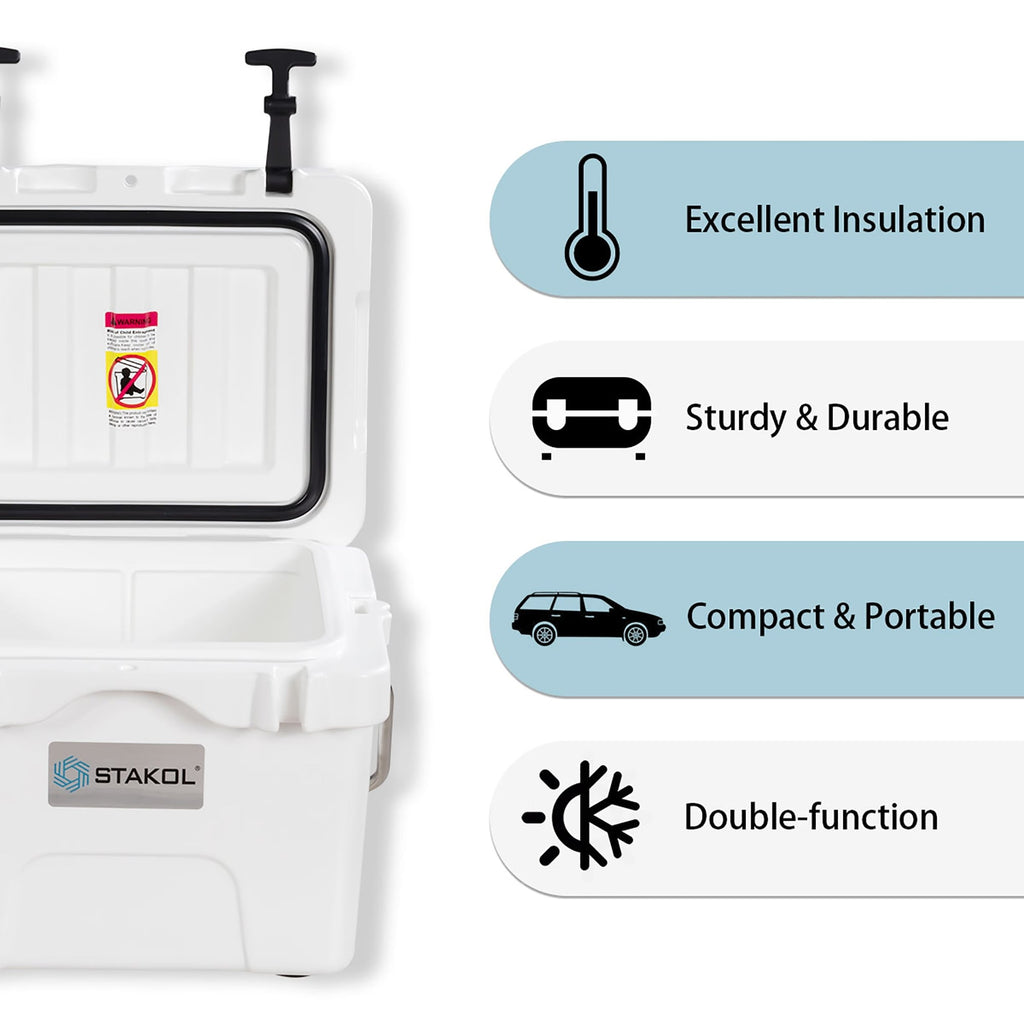 SKTAKOL Glacière isotherme portable 16 quarts, étanche, 24 boîtes de glace - Voir les détails