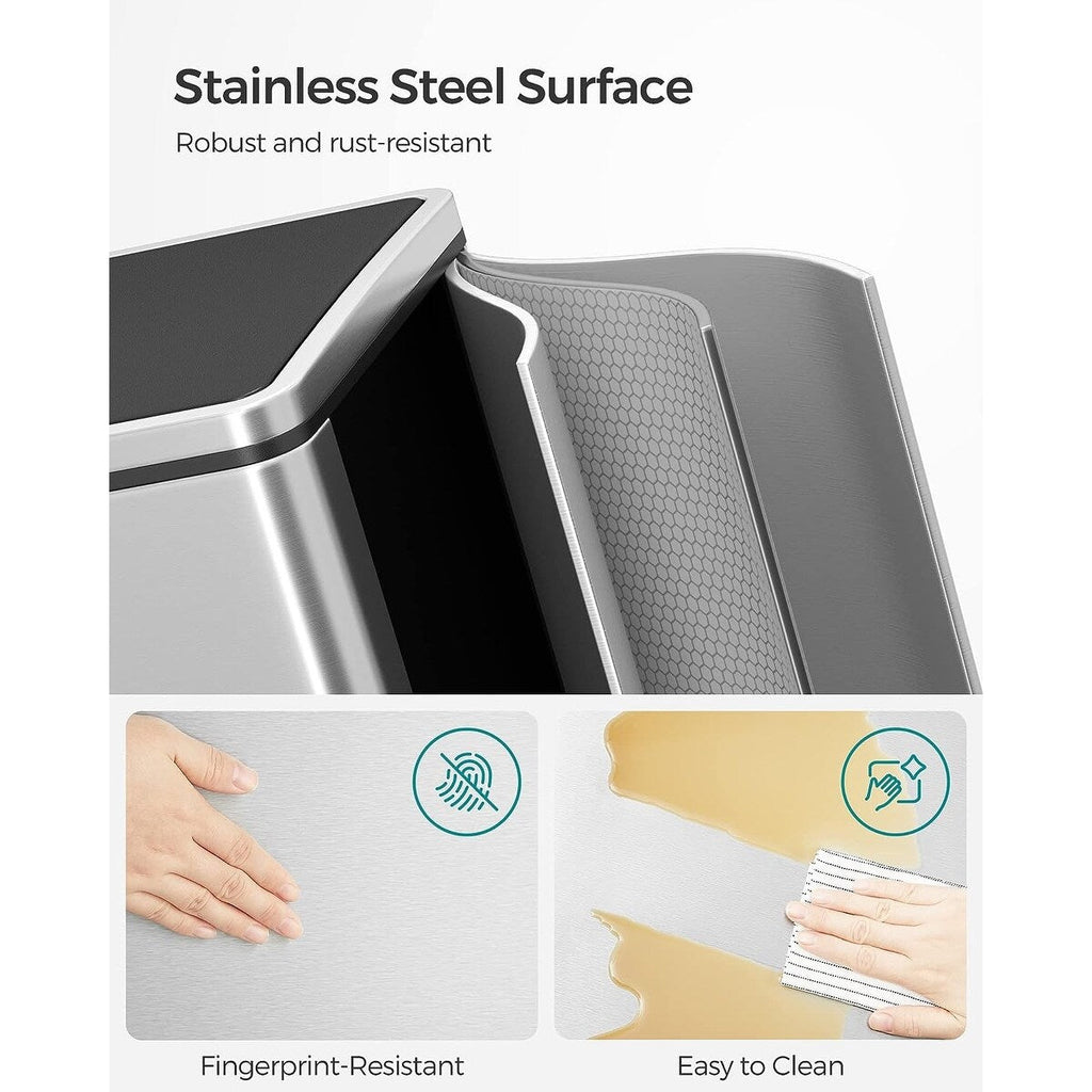 Poubelle double, 2 bacs à ordures de 8 gallons