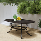 Ensemble de salle à manger d'extérieur 7 pièces Sanibel en aluminium bronze avec table ovale de 72 pouces et six fauteuils par Homestyles