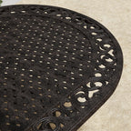 Ensemble de salle à manger d'extérieur 7 pièces Sanibel en aluminium bronze avec table ovale de 72 pouces et six fauteuils par Homestyles