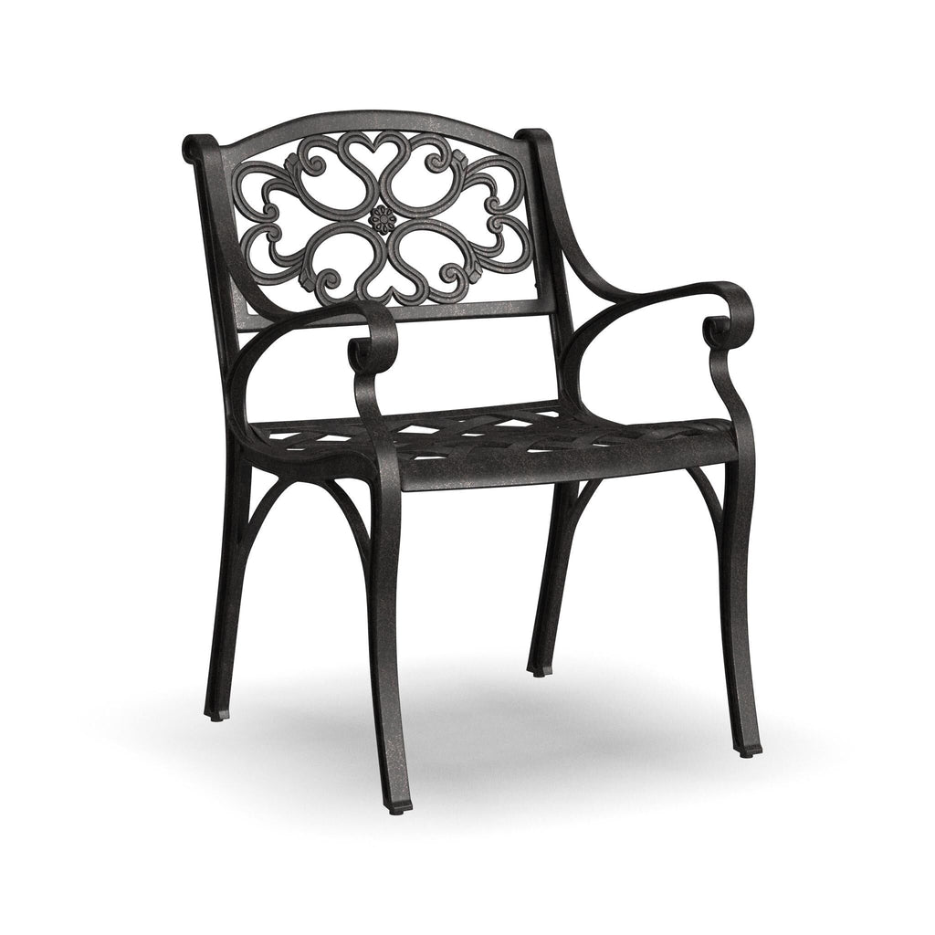 Ensemble de salle à manger d'extérieur 7 pièces Sanibel en aluminium bronze avec table ovale de 72 pouces et six fauteuils par Homestyles