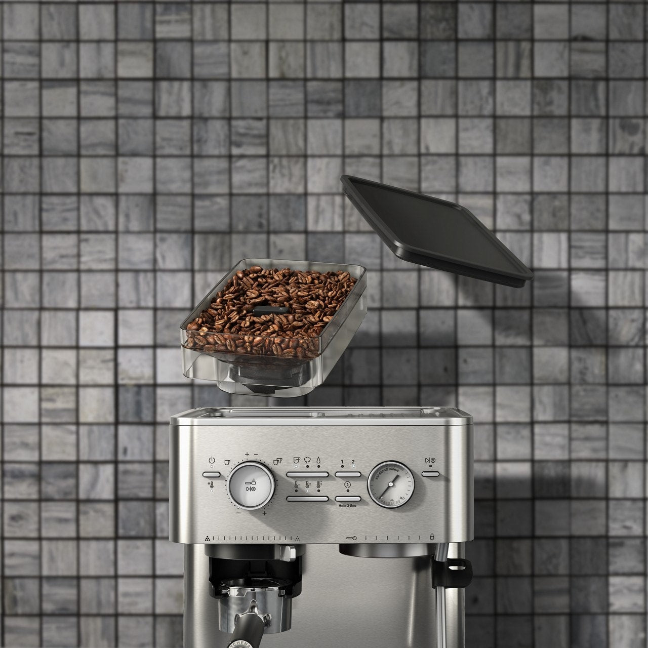 Machine à expresso semi-automatique KitchenAid avec broyeur à meules, KES6551