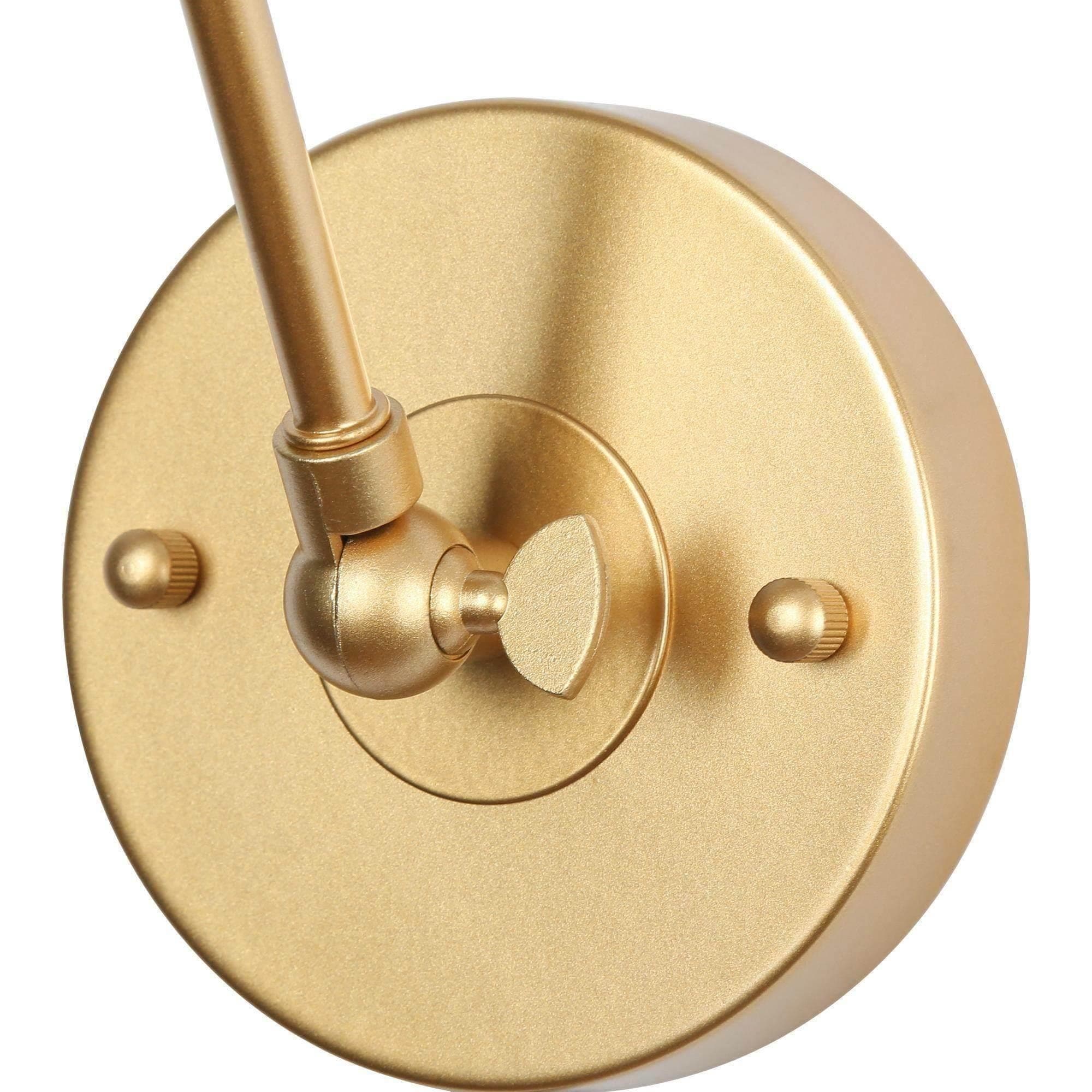 Lot de 2 appliques murales modernes à bras oscillant, réglables, à brancher ou à câbler.