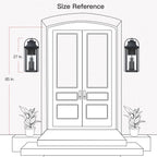 Applique murale extérieure noire Brits