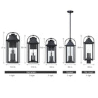 Applique murale extérieure noire Brits