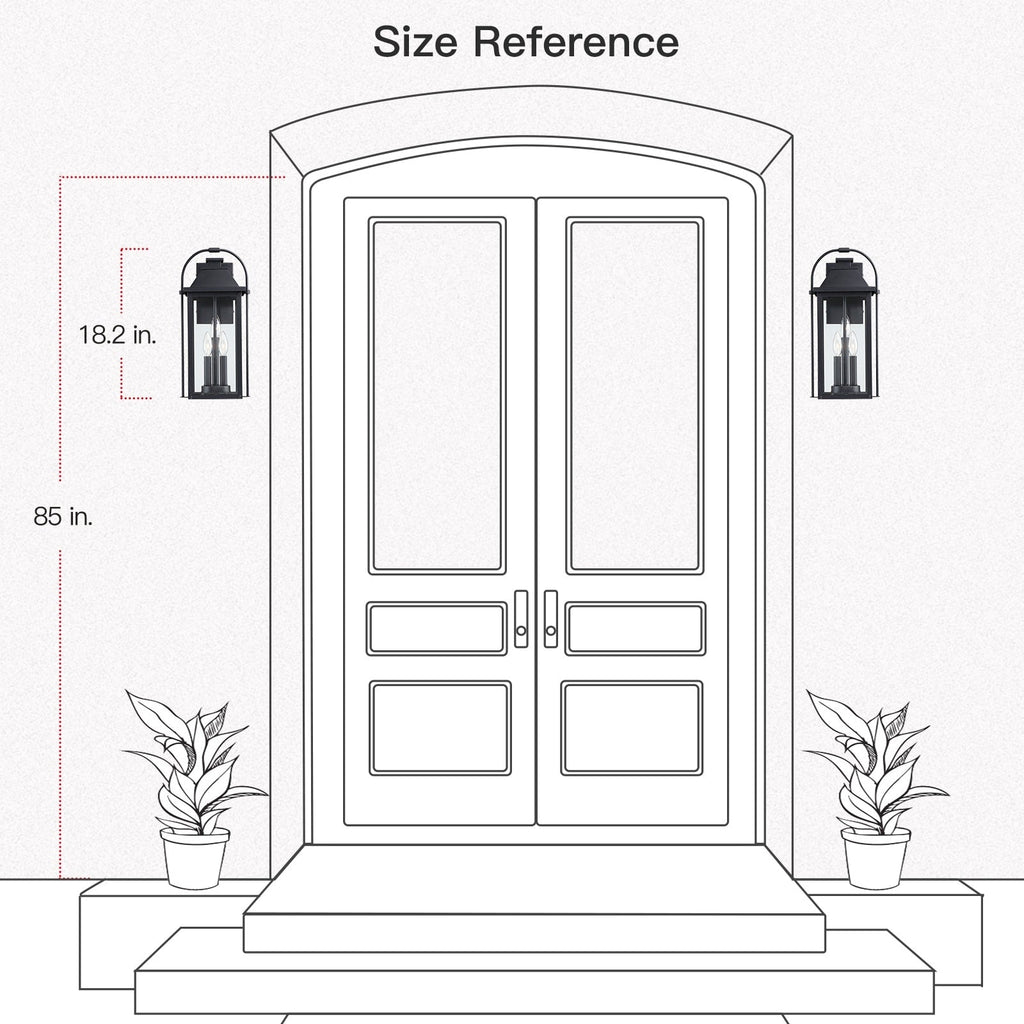 Applique murale extérieure noire Brits
