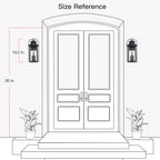 Applique murale extérieure noire Brits