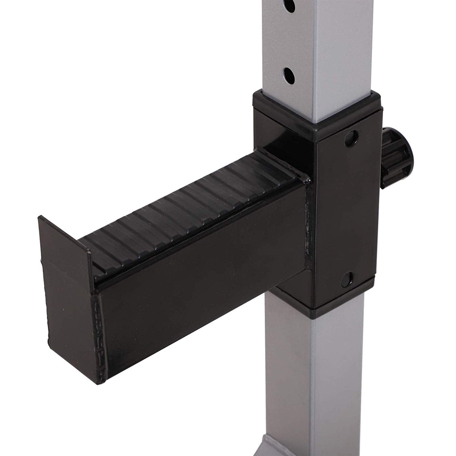 Soozier Support de Squat/Banc de Poussée de Barre à Hauteur Réglable en Acier, 2 pièces - N/A