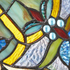 Panneau de vitrail victorien de 56 cm de haut de River of Goods