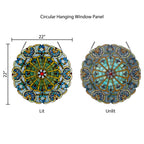 Panneau de vitrail victorien de 56 cm de haut de River of Goods