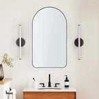 TEHOME Aristes Armoire à pharmacie encastrée avec cadre, miroir et étagères réglables