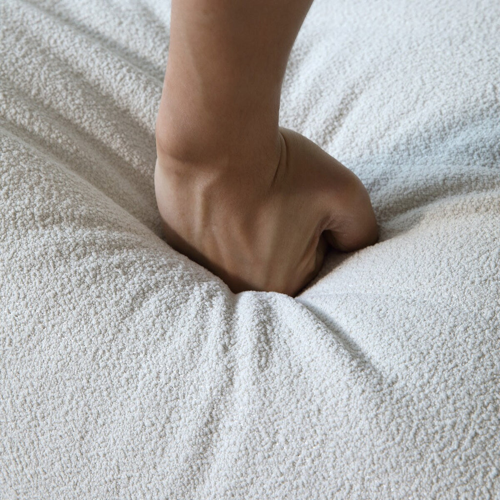 Ensembles de canapés poufs en velours Teddy