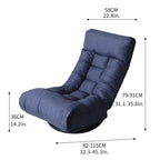 Ensemble fauteuil inclinable rembourré sans accoudoirs avec repose-pieds et appui-tête réglable