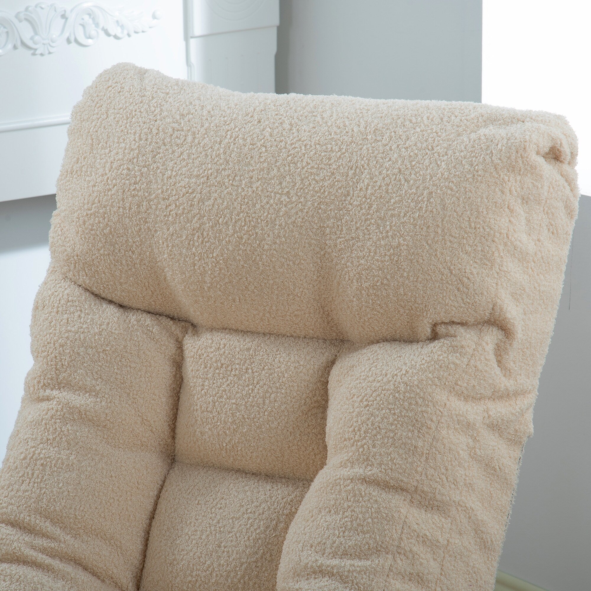 Ensemble fauteuil inclinable rembourré sans accoudoirs avec repose-pieds et appui-tête réglable