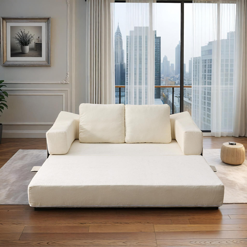 Canapé-lit convertible rembourré 70,87, fauteuil convertible, canapé de sol confortable pour salon, chambre, tissu chenille