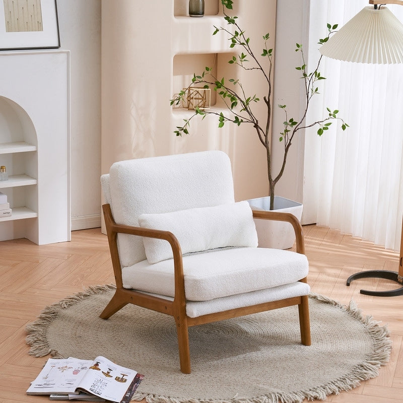 Fauteuil d'appoint capitonné de style moderne du milieu du siècle