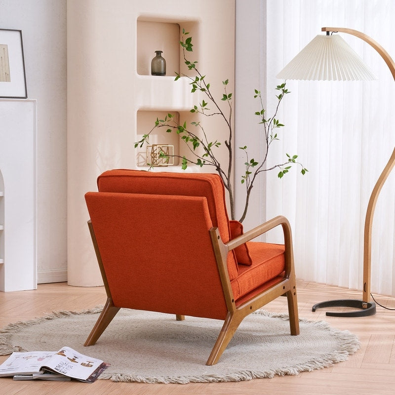 Fauteuil d'appoint capitonné de style moderne du milieu du siècle