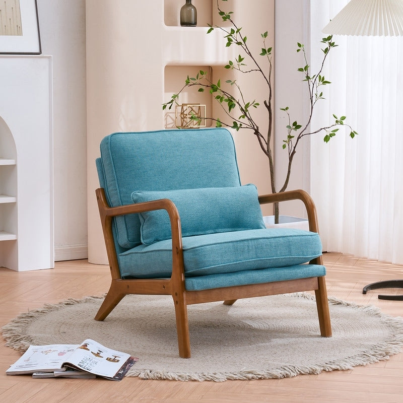 Fauteuil d'appoint capitonné de style moderne du milieu du siècle