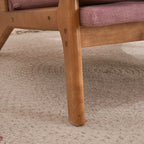 Fauteuil d'appoint capitonné de style moderne du milieu du siècle