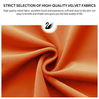 Lot de 6 chaises de salle à manger en velours capitonné avec pieds en bois massif.