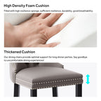 Lot de 6 chaises de salle à manger en velours capitonné avec pieds en bois massif.