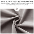 Lot de 6 chaises de salle à manger en velours capitonné avec pieds en bois massif.