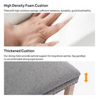 Lot de 6 chaises de salle à manger en velours capitonné avec pieds en bois massif.