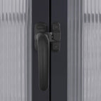 VEIKOUS Kit de serre de jardin en aluminium avec porte verrouillable et fenêtre de toit réglable, gris.